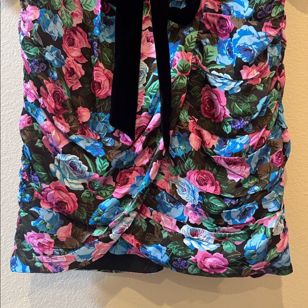 NWT Small For Love And Lemons Black Floral Marlei Mini Dress! - Picture 7 of 16